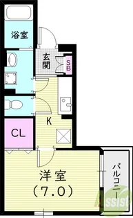 ハイツ ユベーレン【3階】の間取り