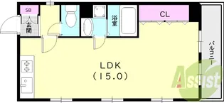 マ・シャンブル【4階】の間取り