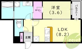 シェモア・グランデ西宮Ⅱ【3階】の間取り