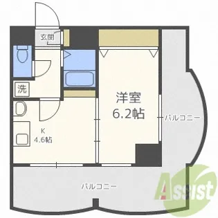 プレステージ立花【5階】の間取り
