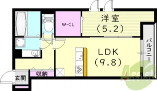 DーROOM塚口町【2階】の間取り