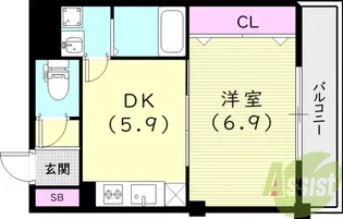 MKコート立花【2階】の間取り