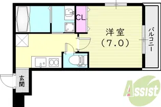 フジパレス稲野駅北Ⅱ番館【1階】の間取り