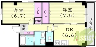 フォーチュン【1階】の間取り