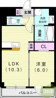 リエート 尾浜【9階】の間取り