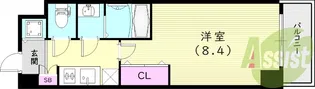 スプランディッド甲子園【3階】の間取り