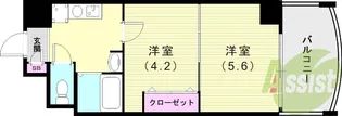 プレステージ立花【3階】の間取り