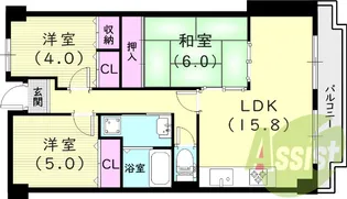 クリスタル【3階】の間取り