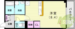 ジュネス里中【2階】の間取り