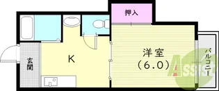 ハイツ南苑荘Ⅲ【3階】の間取り