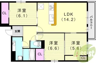 ヴェラ アズール【2階】の間取り