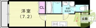 ジーメゾン大物【1階】の間取り