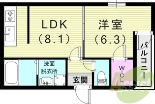 フジパレス立花北Ⅱ番館【1階】の間取り