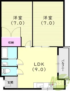 パティオ甲子園口【3階】の間取り