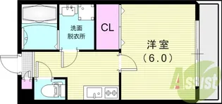 リュミエール道意【1階】の間取り