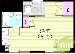 エルマーナ香枦園【4階】の間取り
