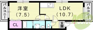 コモド カーサ【3階】の間取り