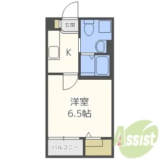 アパッショハート武庫川【2階】の間取り