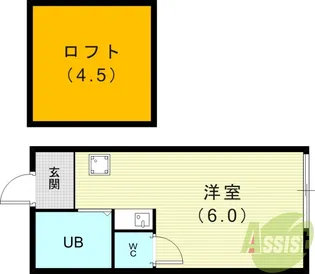 プチグレイス塚口弐番館【1階】の間取り