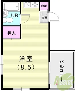 ニューハーモニーセンタービル【5階】の間取り