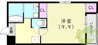 フジパレス長洲公園Ⅰ番館【1階】の間取り