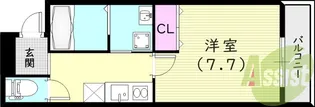 フジパレス長洲公園Ⅰ番館【1階】の間取り