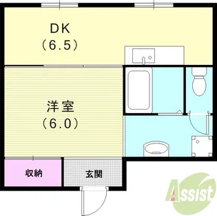 ペディハイツ塚口【1階】の間取り