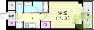 ラフォルテ南塚口【3階】の間取り