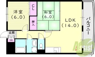 エスポワール南清水【7階】の間取り
