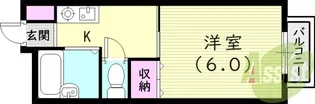 ラッスル大社【1階】の間取り