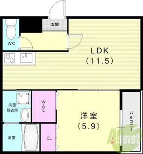 フジパレス武庫之荘駅北Ⅲ番館【3階】の間取り