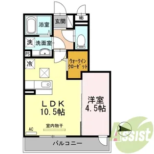 シャンドリエ【1階】の間取り