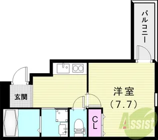 フジパレス尼崎三反田Ⅰ番館【2階】の間取り