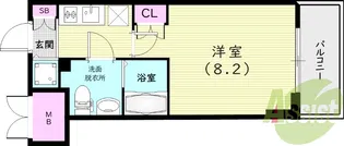 エス・キュート尼崎II【4階】の間取り