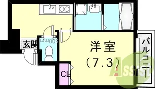 フジパレス尼崎出屋敷【3階】の間取り