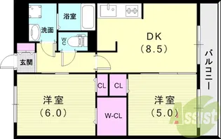 ペルルⅢ【1階】の間取り