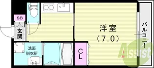 リープラス立花【3階】の間取り
