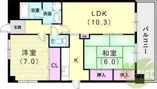ソリオ北園田【1階】の間取り