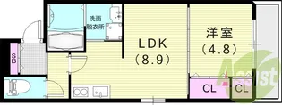 フジパレス尼崎西浦公園南【1階】の間取り