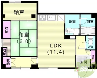 ベルガーデン【1階】の間取り
