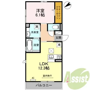 サザングレイスⅡ【1階】の間取り
