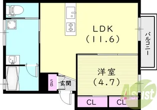 ハイツマスモトA棟【103号室】の間取り