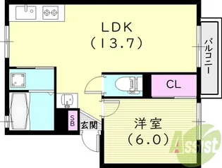 ハイツマスモトA棟【203号室】の間取り