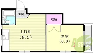 エーワン塚口【2階】の間取り