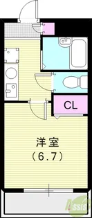 コ-ジ・コ-ト・クイセ【4階】の間取り