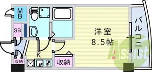 セレニテ甲子園I【4階】の間取り