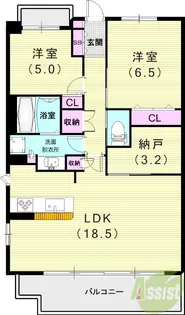 プレイズ塚口【501号室】の間取り
