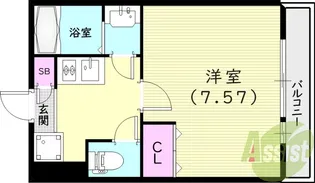 AMAGASAKI Modern Heights【3階】の間取り