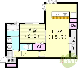 ボヌール イースト【2階】の間取り