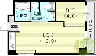 ウィズ富松Ⅱ番館【3階】の間取り